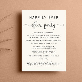 Invitation Réception de fête de mariage heureux pour toujours