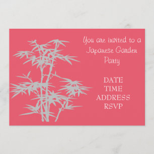 Invitation Réception de jardin japonais en bambou