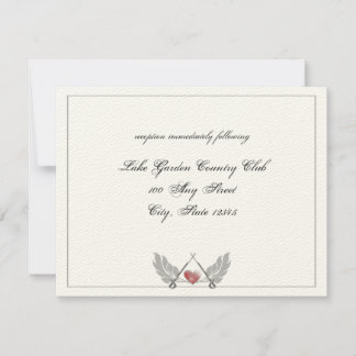 Invitation Réception de mariage à cœur gardé