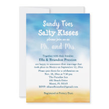 Réception de mariage après les Sandy Toes aquarell