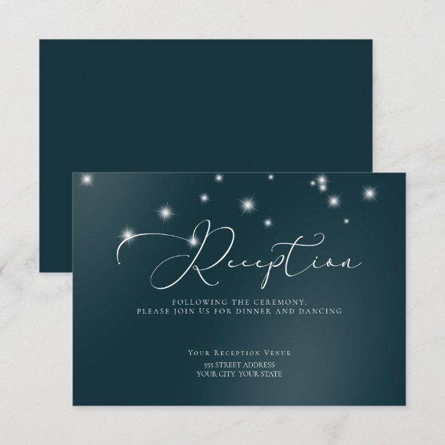 Invitation Réception de mariage | Arbor élégant en bois flott (Devant / Derrière)