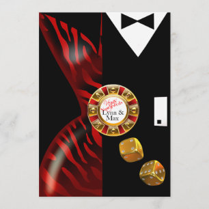 Invitation Réception de mariage Art déco à Las Vegas   zèbre 