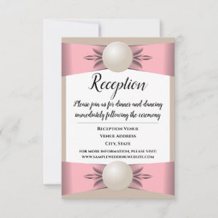 Invitation Réception de mariage au ruban à pâte feuilletée et