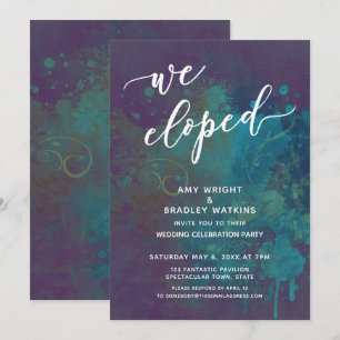 Invitation Réception de mariage avec texte manuscrit "Nous no