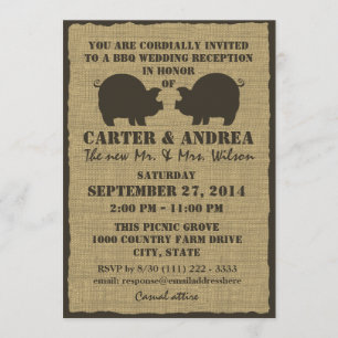 Invitation Réception de mariage barbecue