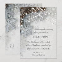 Réception de mariage Cônes de pin, flocons de neig