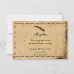 Invitation Réception de mariage d'élégance à l'ancienne