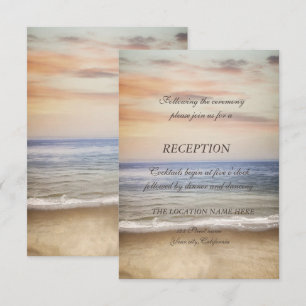 Invitation Réception De Mariage Du Ciel De Sable De Plage
