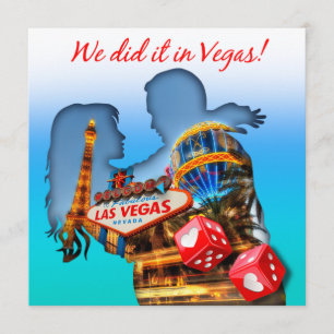 Invitation Réception de mariage d'un couple de Las Vegas