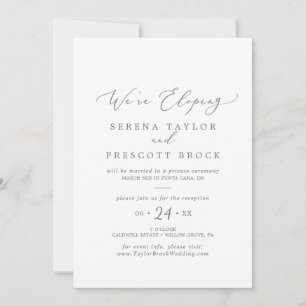 Invitation Réception de Mariage Élégante avec Calligraphie Ar