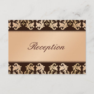 Invitation Réception de mariage élégante Damask Autumn Reveri