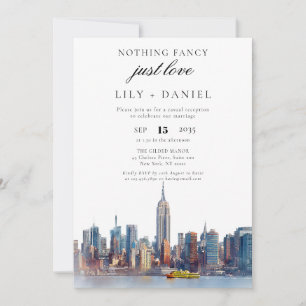 Invitation Réception de mariage Elopement New York City