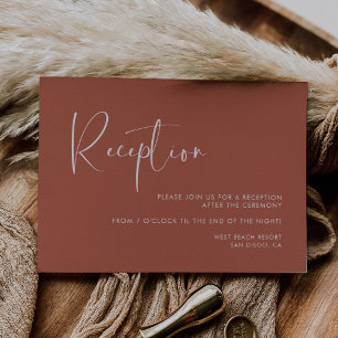 Invitation Réception de mariage en argile élégante et moderne