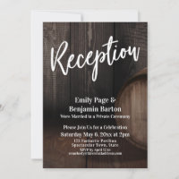 Réception de mariage en tonneau rustique Brown
