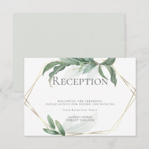 Invitation Réception de mariage Feuilles tropicales élégant