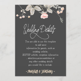 Invitation Réception de mariage floral à l'aquarelle élégante