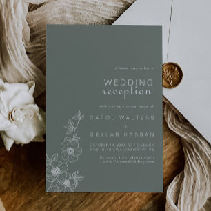 Invitation Réception de mariage floral de destination Boho ve