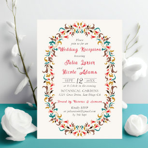 Invitation Réception De Mariage Florale Romantique Moderne