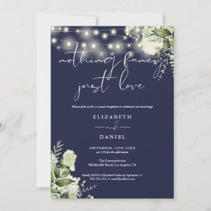 Invitation Réception de mariage fugué avec lumières et verdur