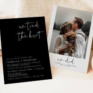 Invitation Réception de Mariage Fuite Moderne et Élégante en