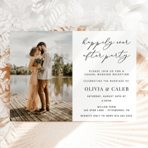 Invitation Réception de mariage heureux pour toujours