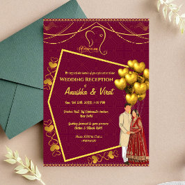Invitation Réception de mariage indienne