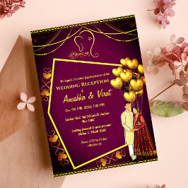 Invitation Réception de mariage indienne