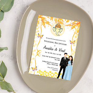 Invitation Réception de mariage indienne