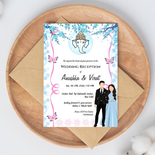Invitation Réception de mariage indienne (Créateur téléchargé)