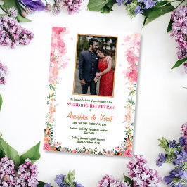 Invitation Réception de mariage indienne image personnalisée