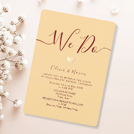 Invitation Réception de mariage jaune