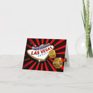 Invitation Réception de mariage Las Vegas Starburst rouge noi