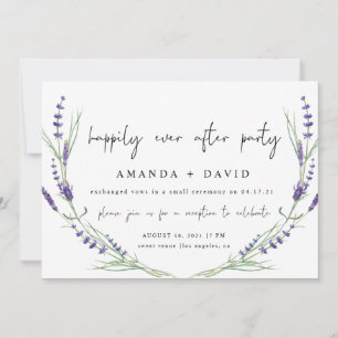 Invitation Réception de mariage Lavender Happily Ever After