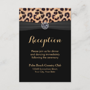 Invitation Réception De Mariage Léopard Chic Bright Diamond