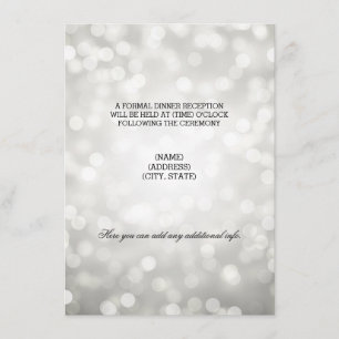 Invitation Réception de mariage Lumières Parties scintillant