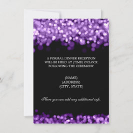 Invitation Réception de mariage Lumières violettes