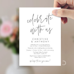 Invitation Réception de mariage minimaliste moderne