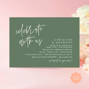 Invitation Réception de mariage minimaliste moderne