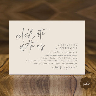 Invitation Réception de mariage minimaliste moderne