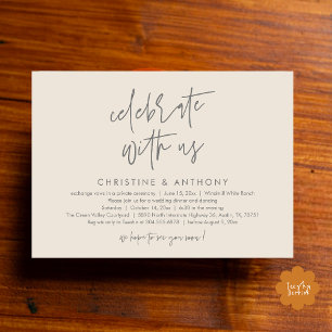 Invitation Réception de mariage minimaliste moderne