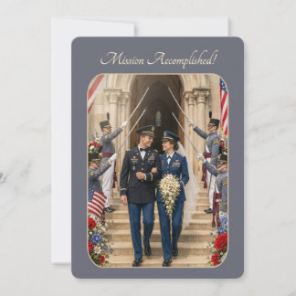 Invitation Réception de mariage - Mission militaire accomplie