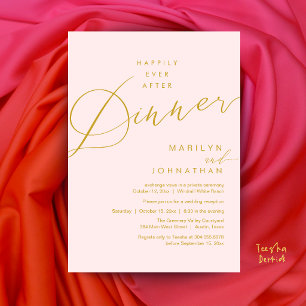 Invitation Réception de mariage moderne : dîner de conte de f
