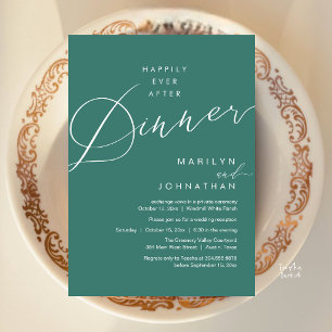 Invitation Réception de mariage moderne : dîner de conte de f