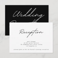 Réception de mariage noir blanc simplement élégant