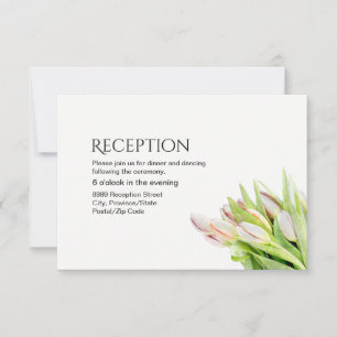 Invitation Réception de mariage personnalisée, tulipe