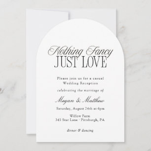 Invitation Réception de mariage : Rien de fantaisiste, juste