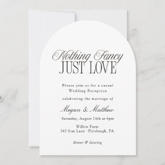 Invitation Réception de mariage : Rien de fantaisiste, juste