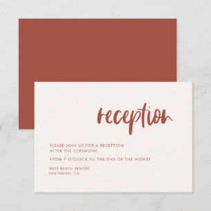 Invitation Réception de mariage rose neige élégante moderne