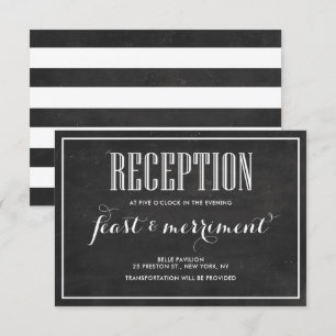 Invitation Réception de mariage rustique avec tableau noir Ma