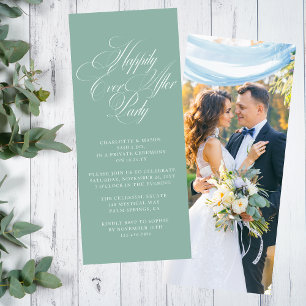 Invitation Réception de mariage Sage Green Happily Ever After
